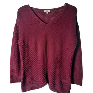 True Craft Maroon V Neck Sweater 2W